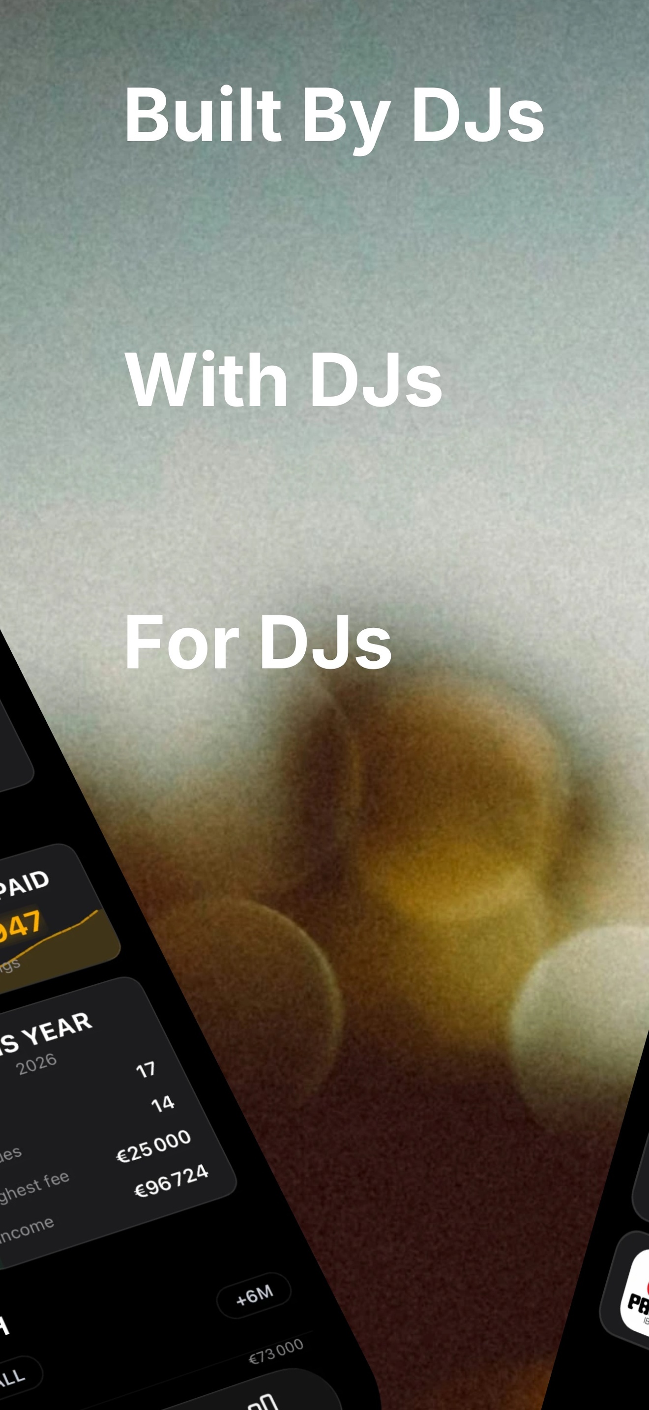 ArtistPilot gigs list with fees and payment status